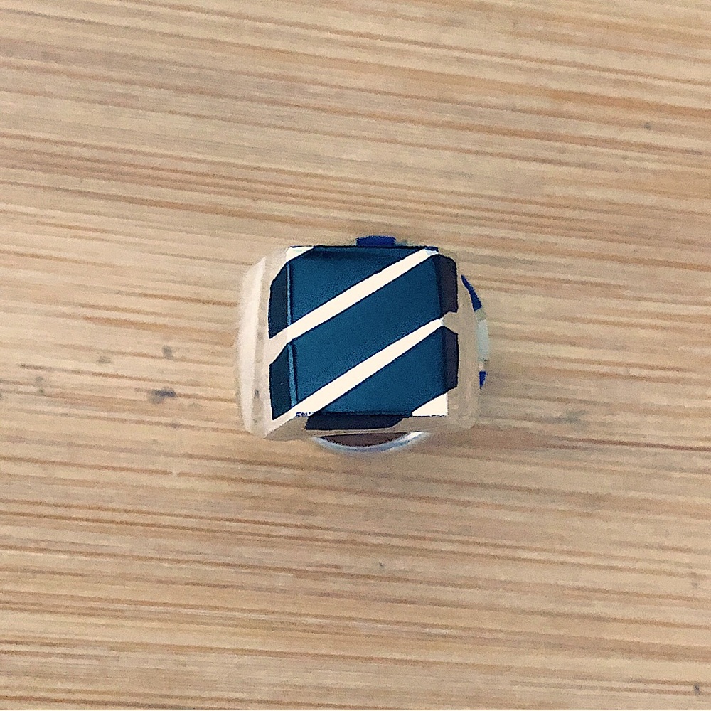 $62 Designer Estate Sterling Silver Ring Size 9 Marked TE-83MEXICO - Picture 3 of 9